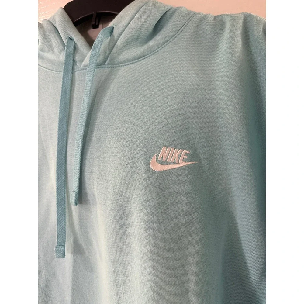 Nike Sportswear Club‎ Fleece Hoodie Light Blue Aqua Mens Medium